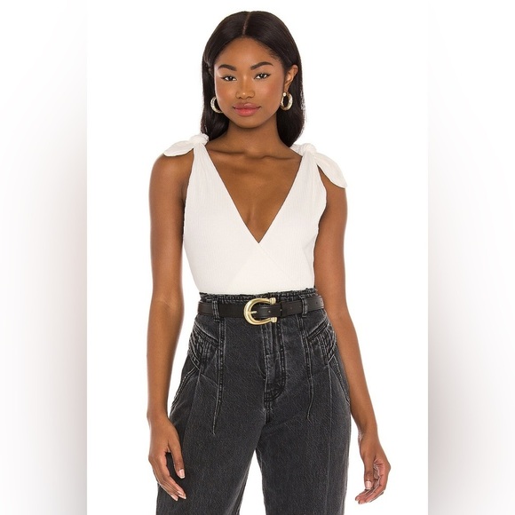 SNDYS Revolve Karla Bodysuit, White, Size XS - Picture 1 of 11